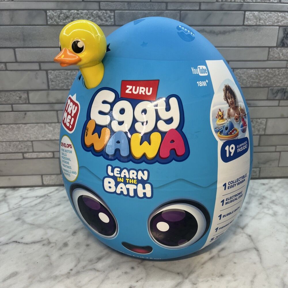 Eggy Wawa Learn in the Bath Surprise Egg by ZURU 19 Surprises Water toy/pool toy